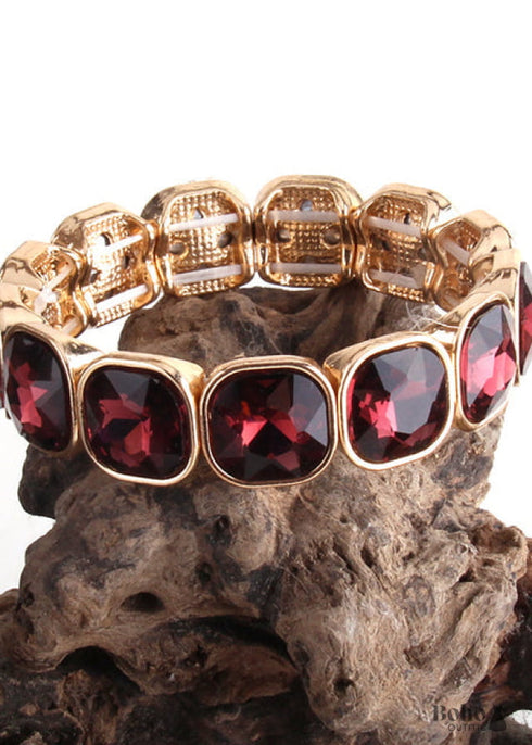 Boho Bracelet, RH Armbander Bracelet, Gold Crystal